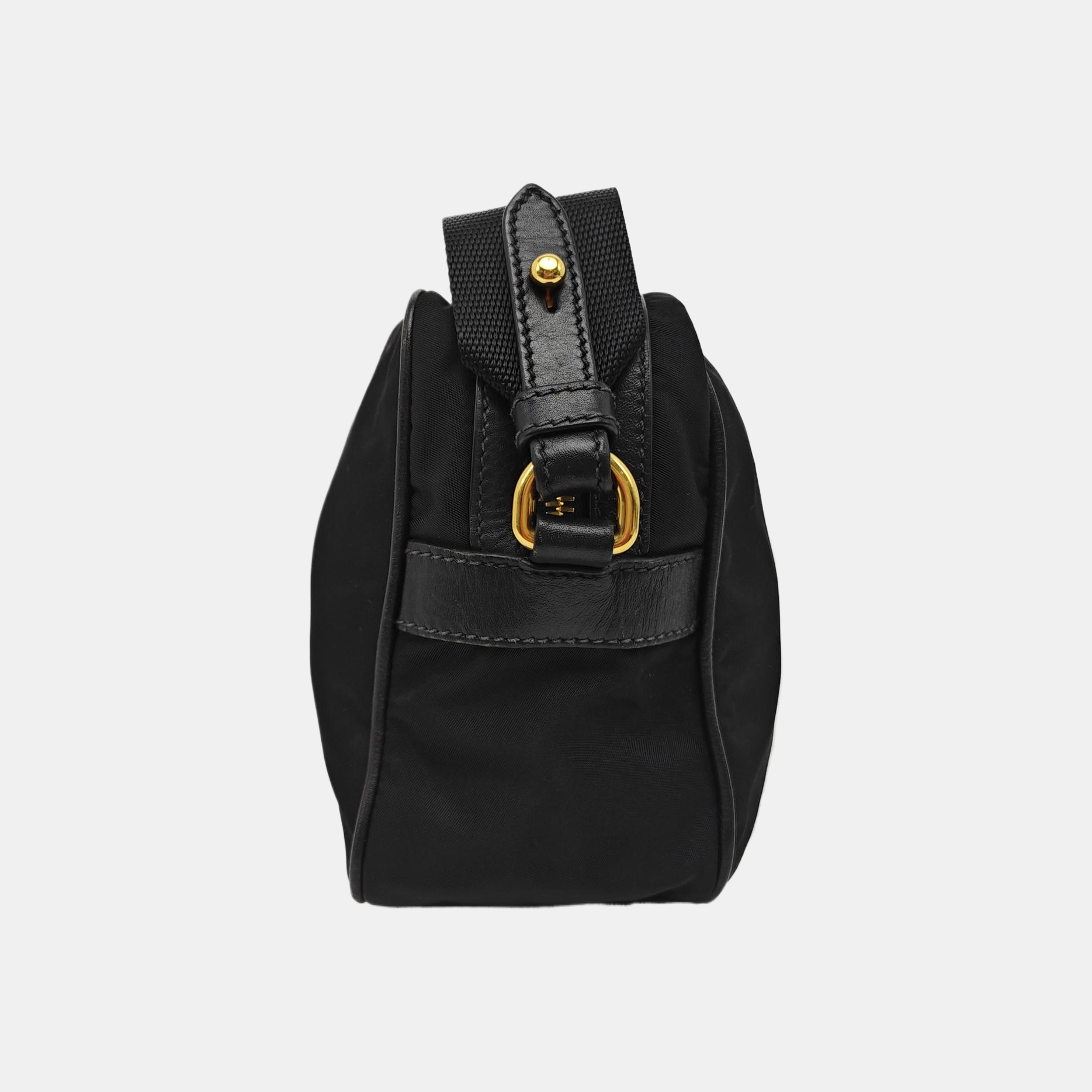 Nylon Shoulder Bag Black