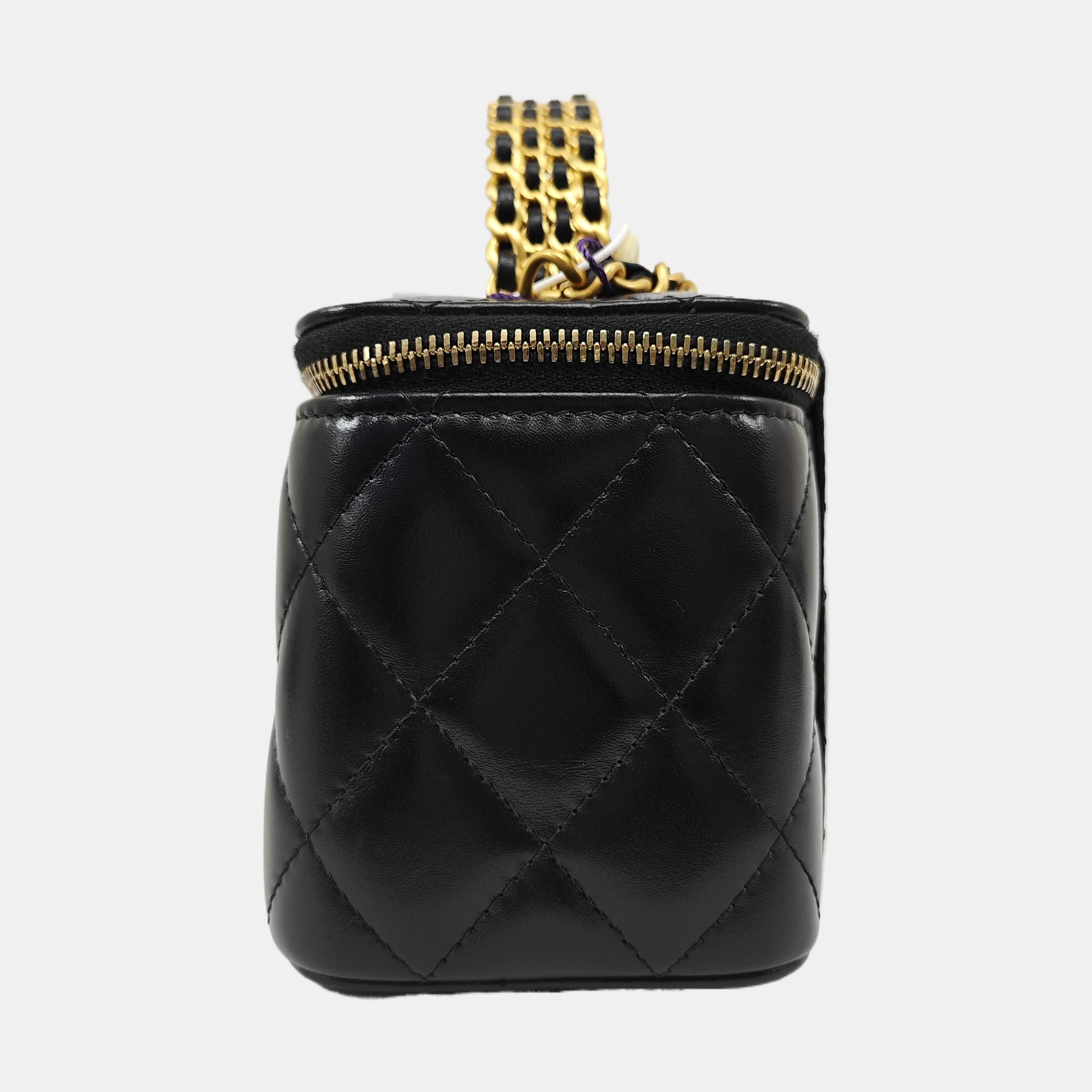 VANITY CASE Small Quilted Lambskin Black