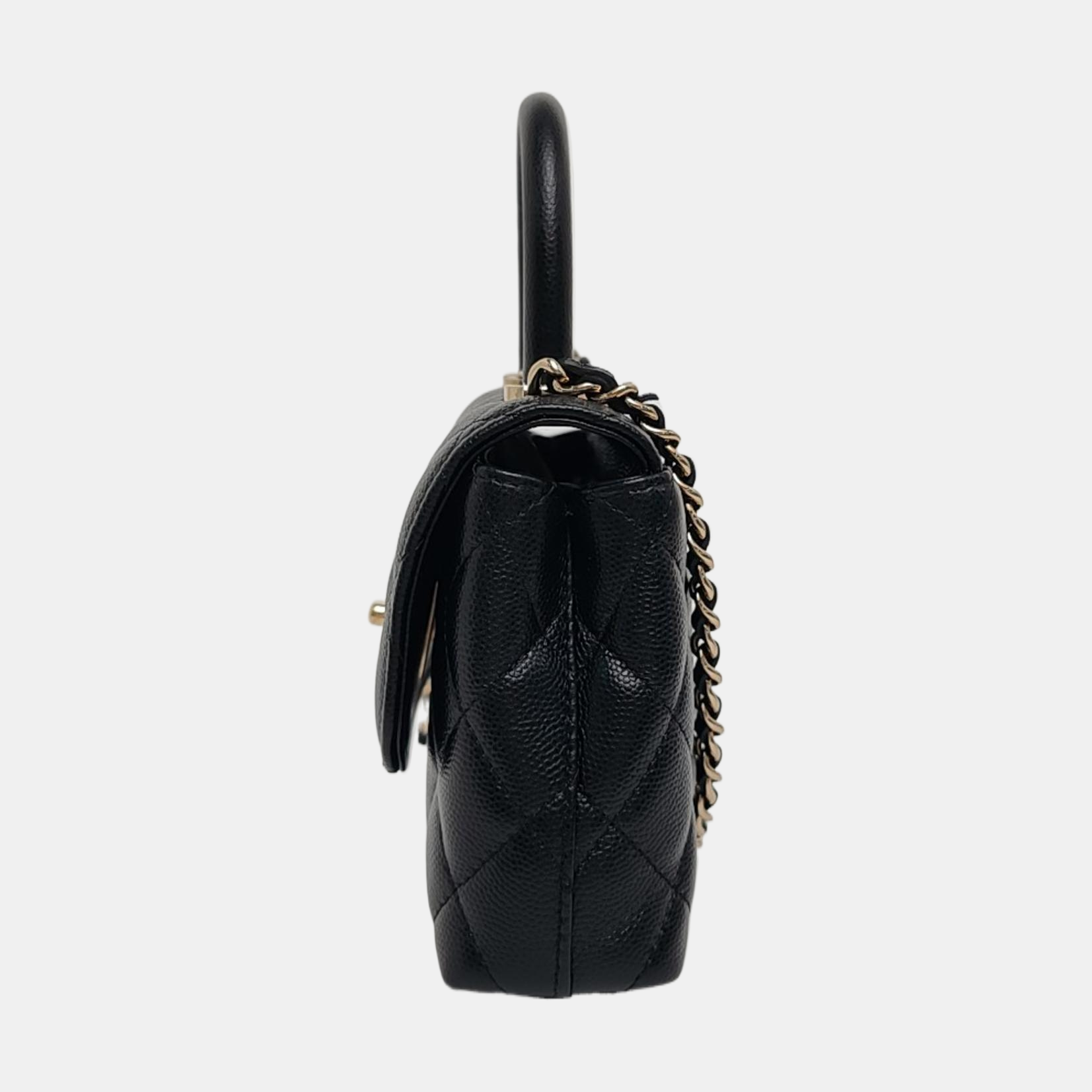 COCO HANDLE Grained Calfskin Black