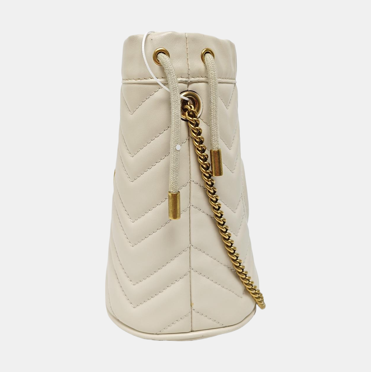 GG Marmont Mini Quilted Calfskin White