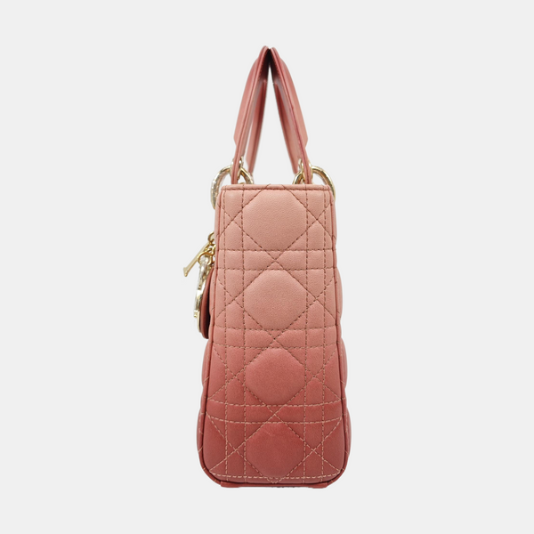 Lady Dior Small Cannage Lambskin Multicolor