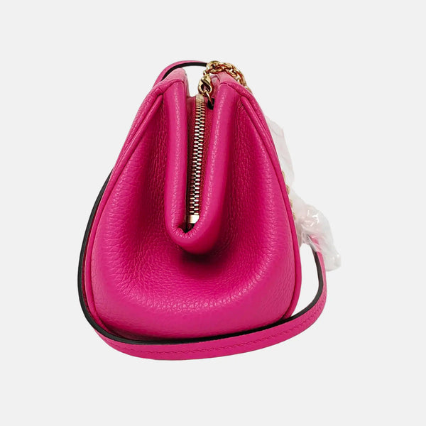 Authenticated pre-owned  Gancini Mini Calfskin Pink - Crossbody Bag at Looply