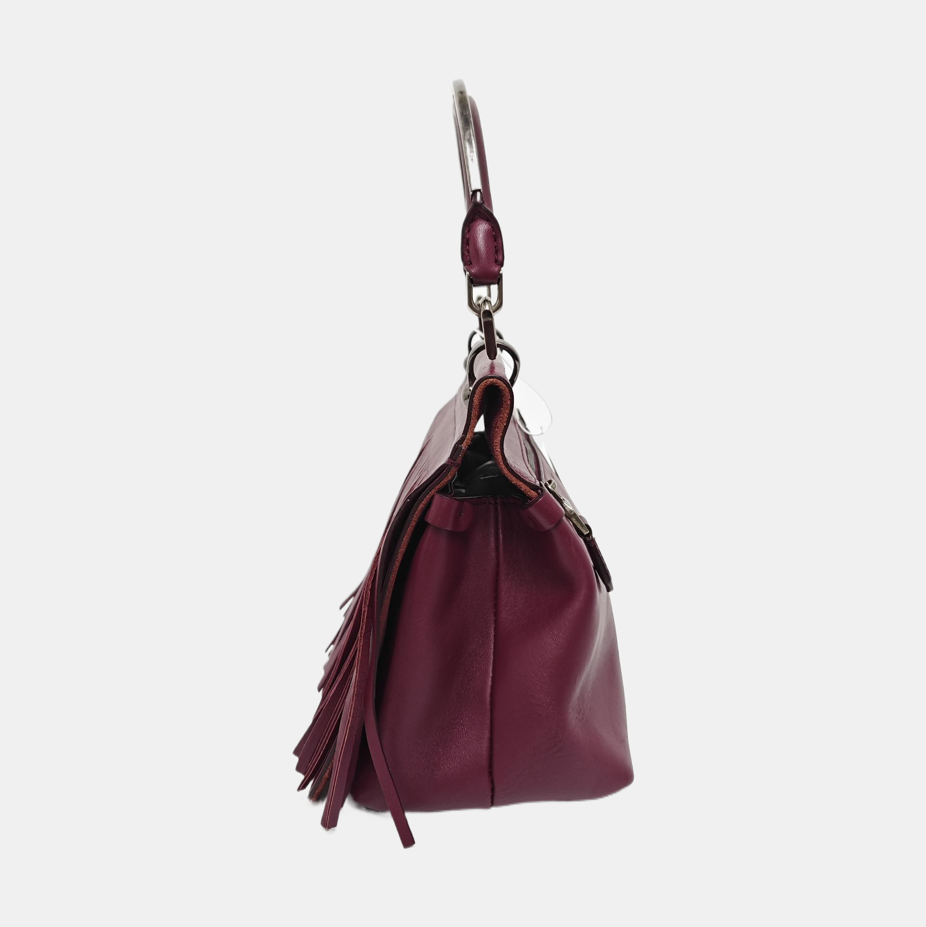 Calfskin Shoulder Bag Purple