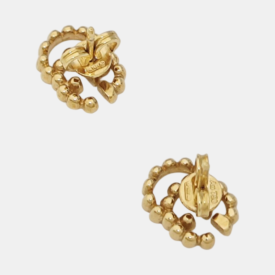 GG Running 18k Gold Stud Earrings