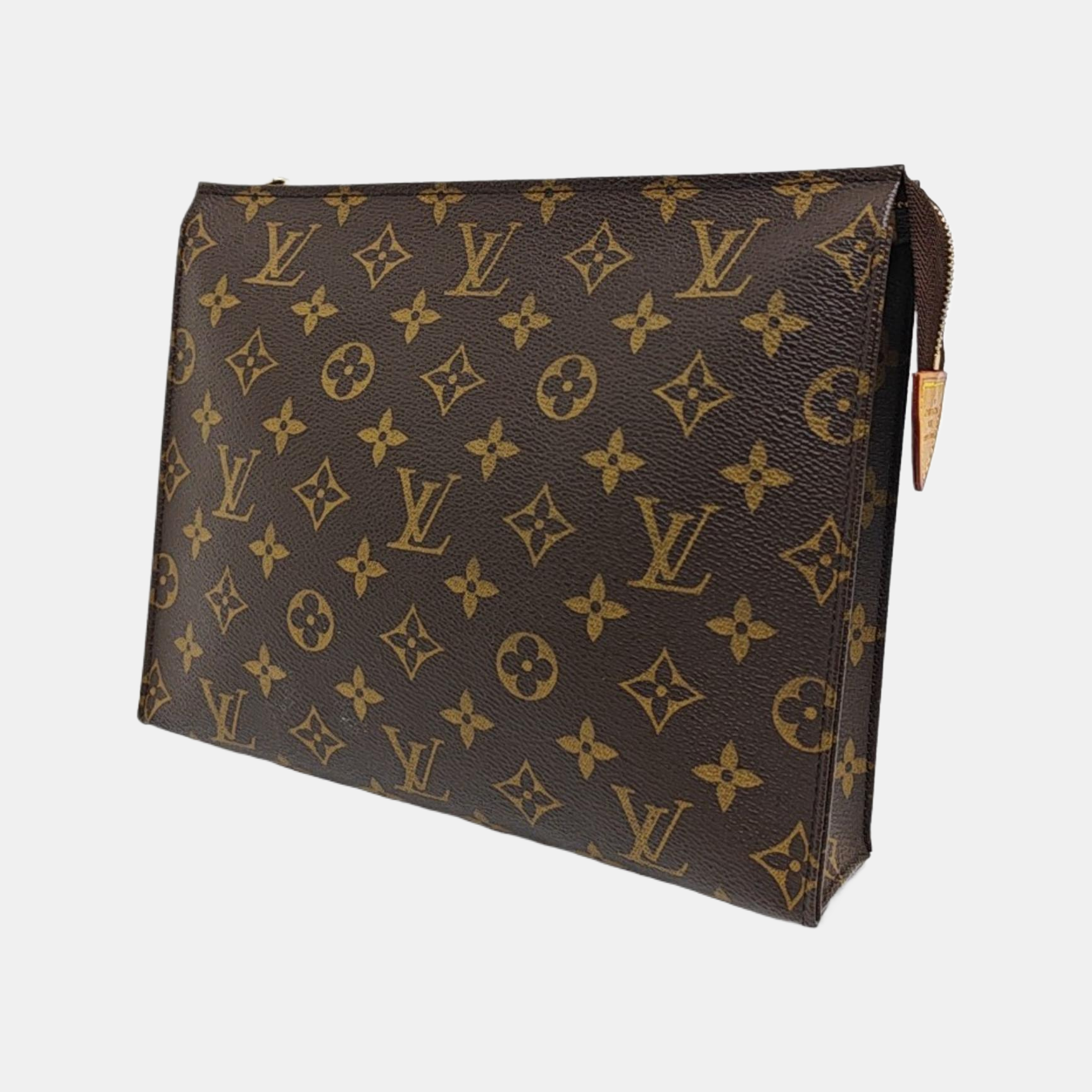 TOILET POCKET Monogram Coated Canvas Brown
