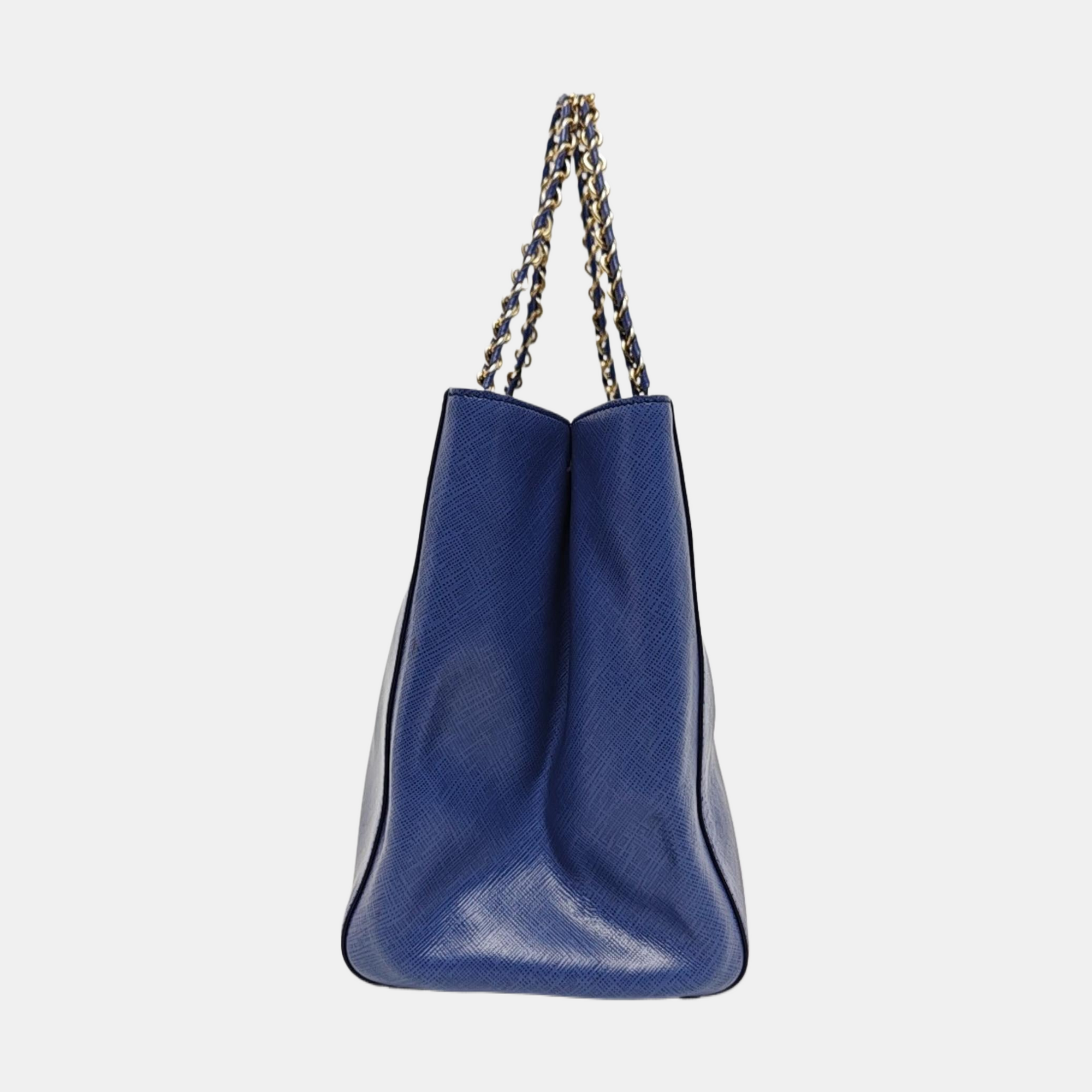 Calfskin Tote Bag Blue