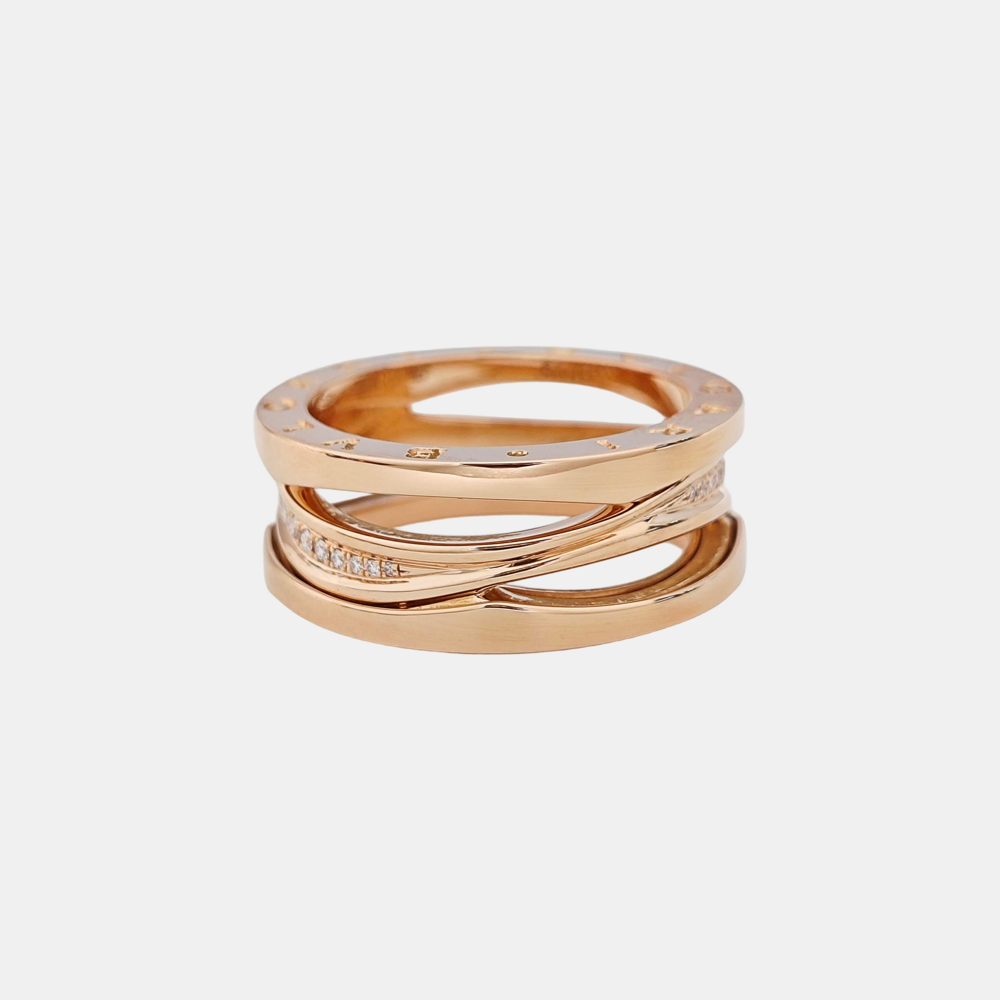 B.ZERO1 18k Rose Gold Ring EU 61
