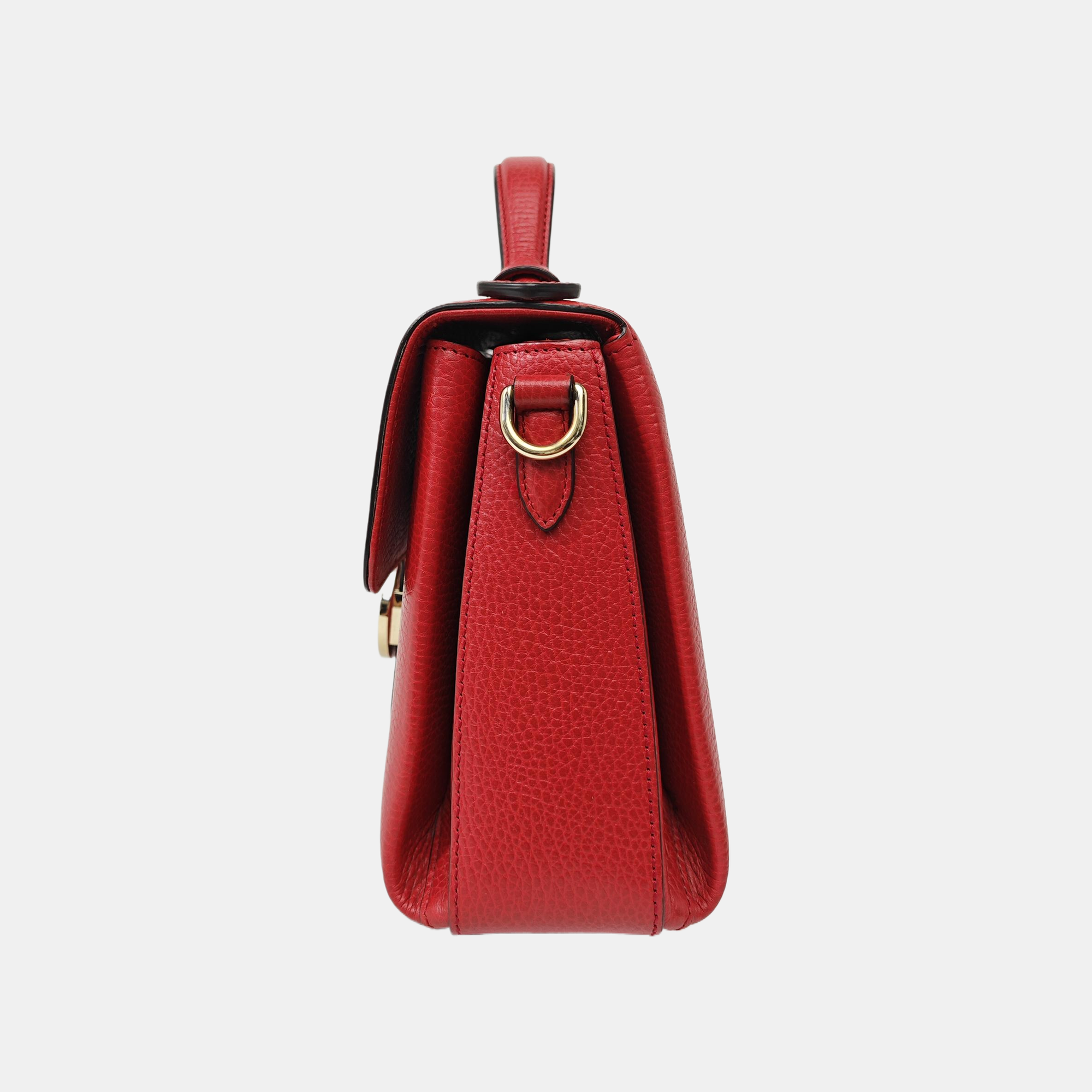 Interlocking G Large Calfskin Red