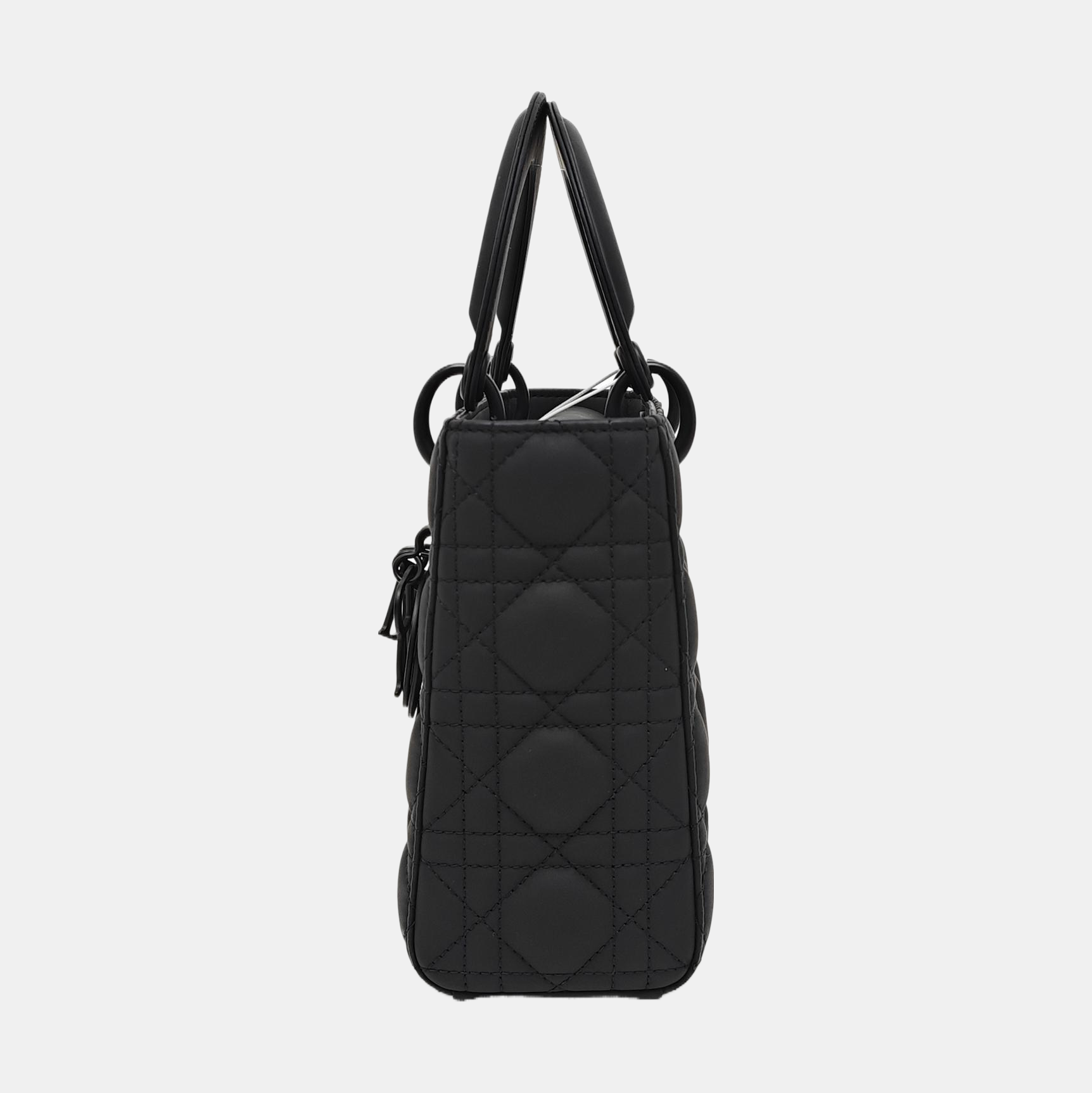 Lady Dior Mini Cannage Calfskin Black
