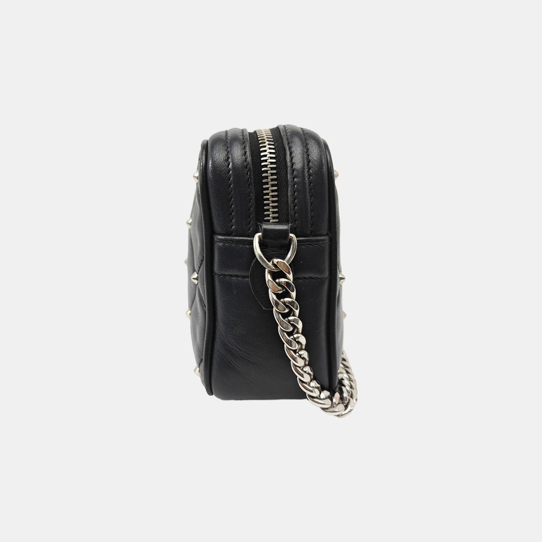 Quilted Lambskin Shoulder Bag Black