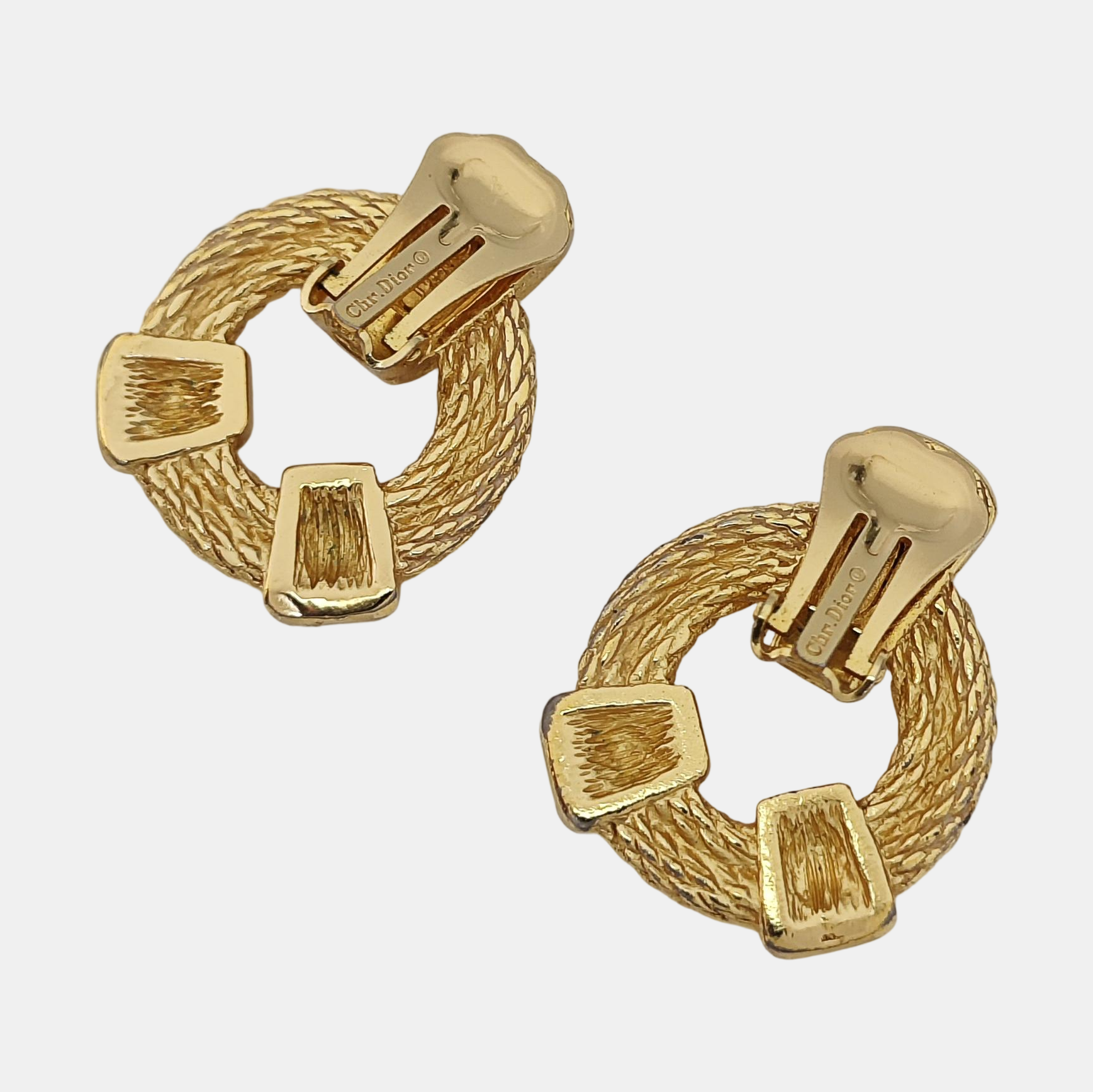 Metal Gold Clip On Earrings
