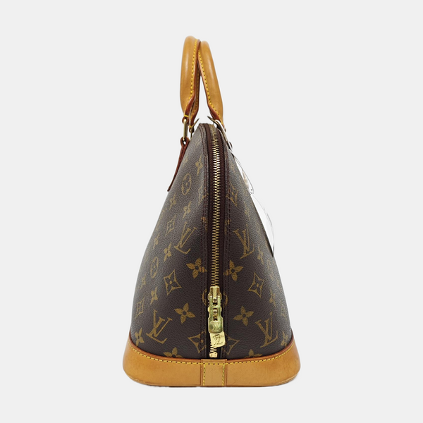 ALMA PM Monogram Coated Canvas Brown