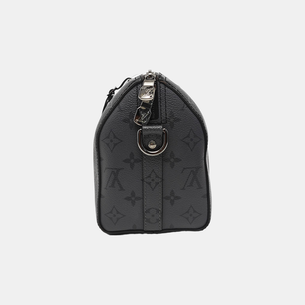KEEPALL Monogram Coated Canvas Black