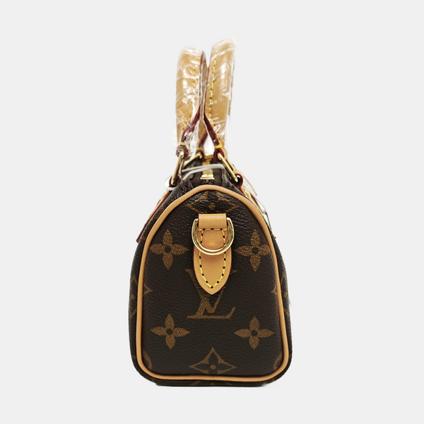 SPEEDY Nano Monogram Coated Canvas Brown