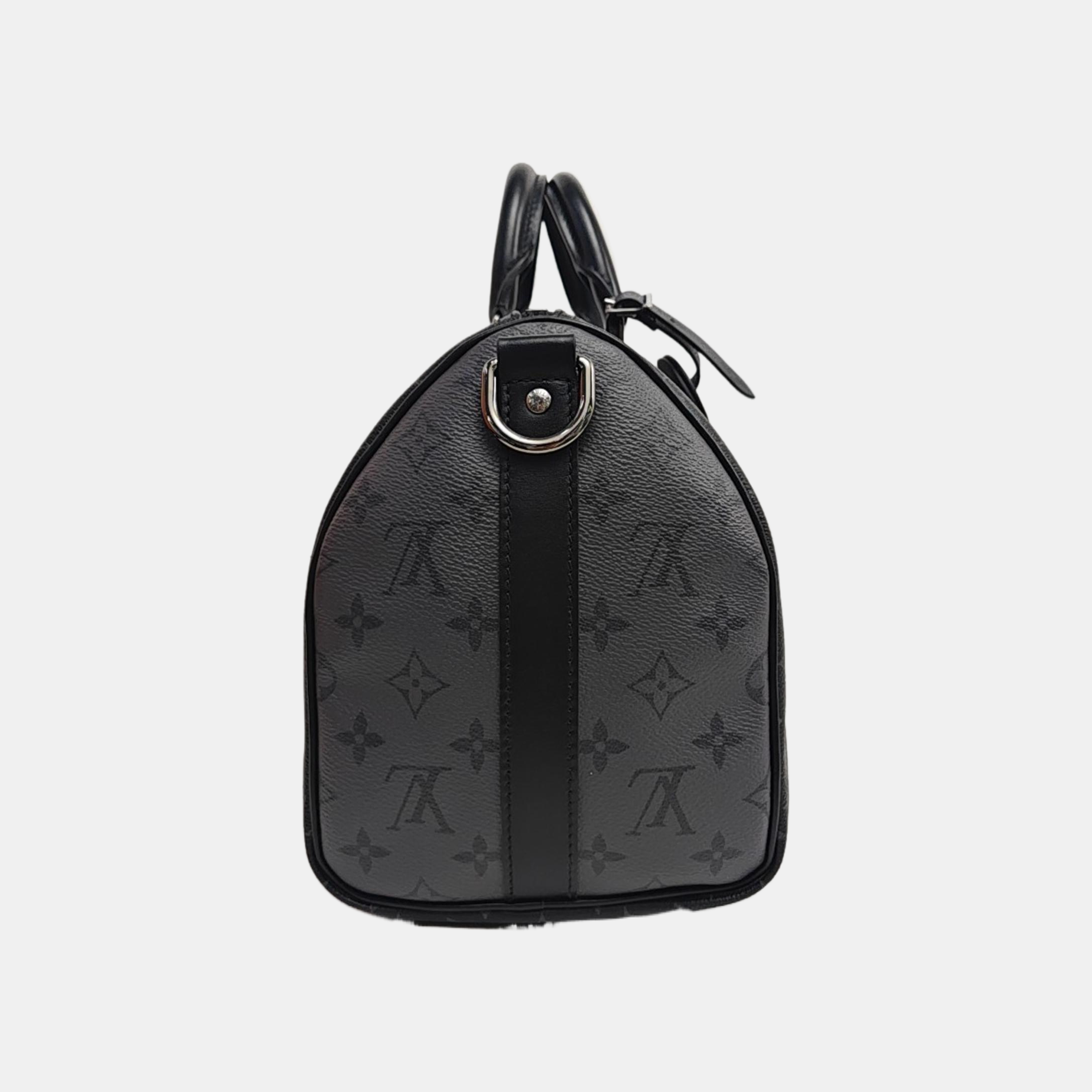 KEEPALL 35 Monogram Coated Canvas Black