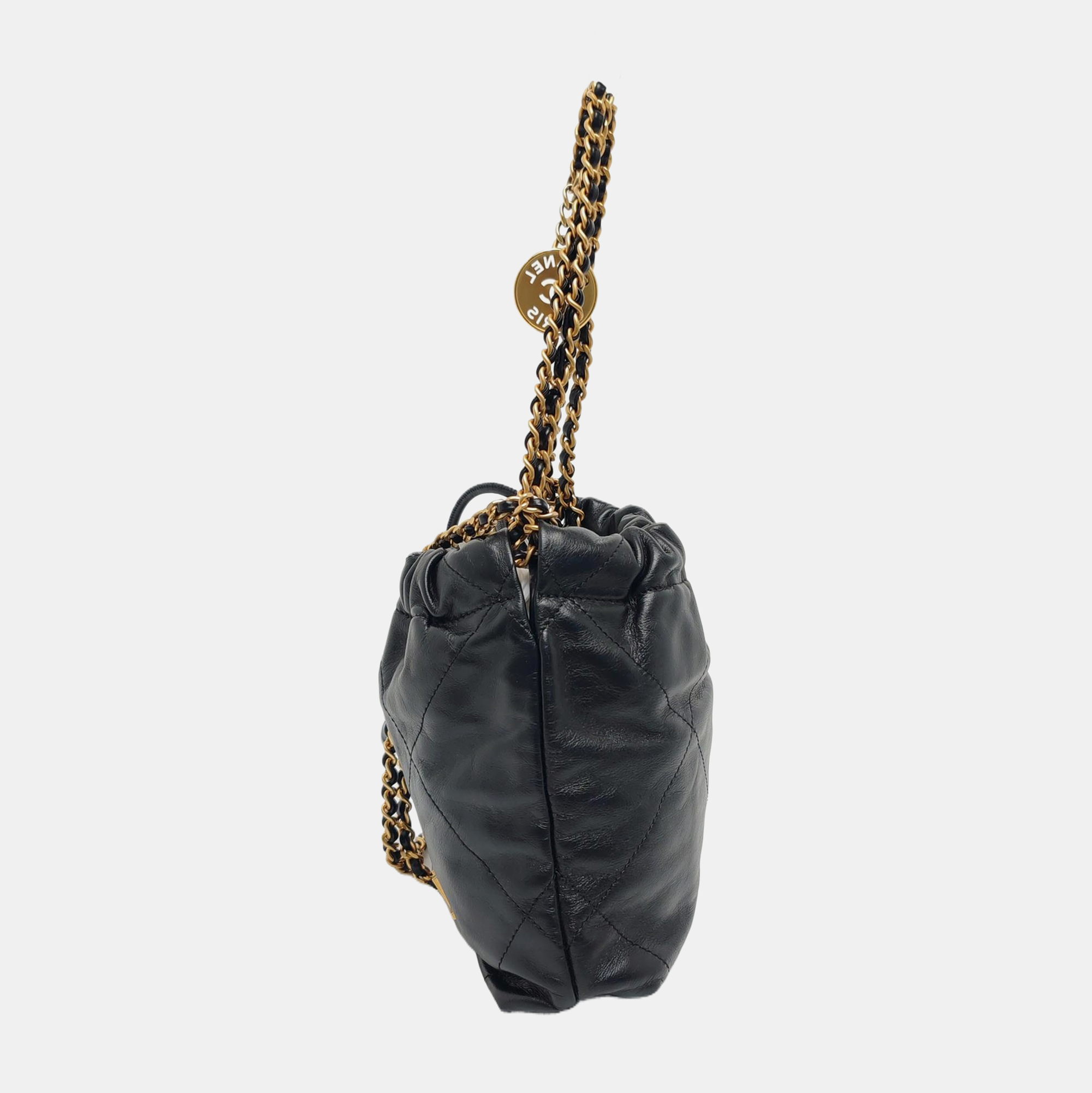CHANEL 22 Mini Quilted Calfskin Black