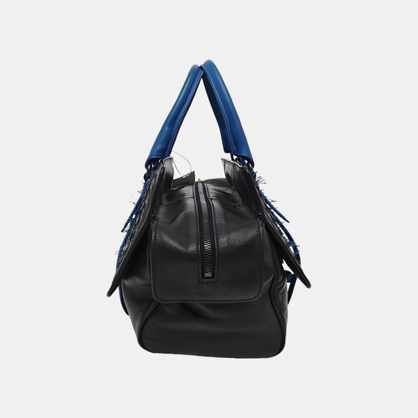 Calfskin Top Handle Bag Black