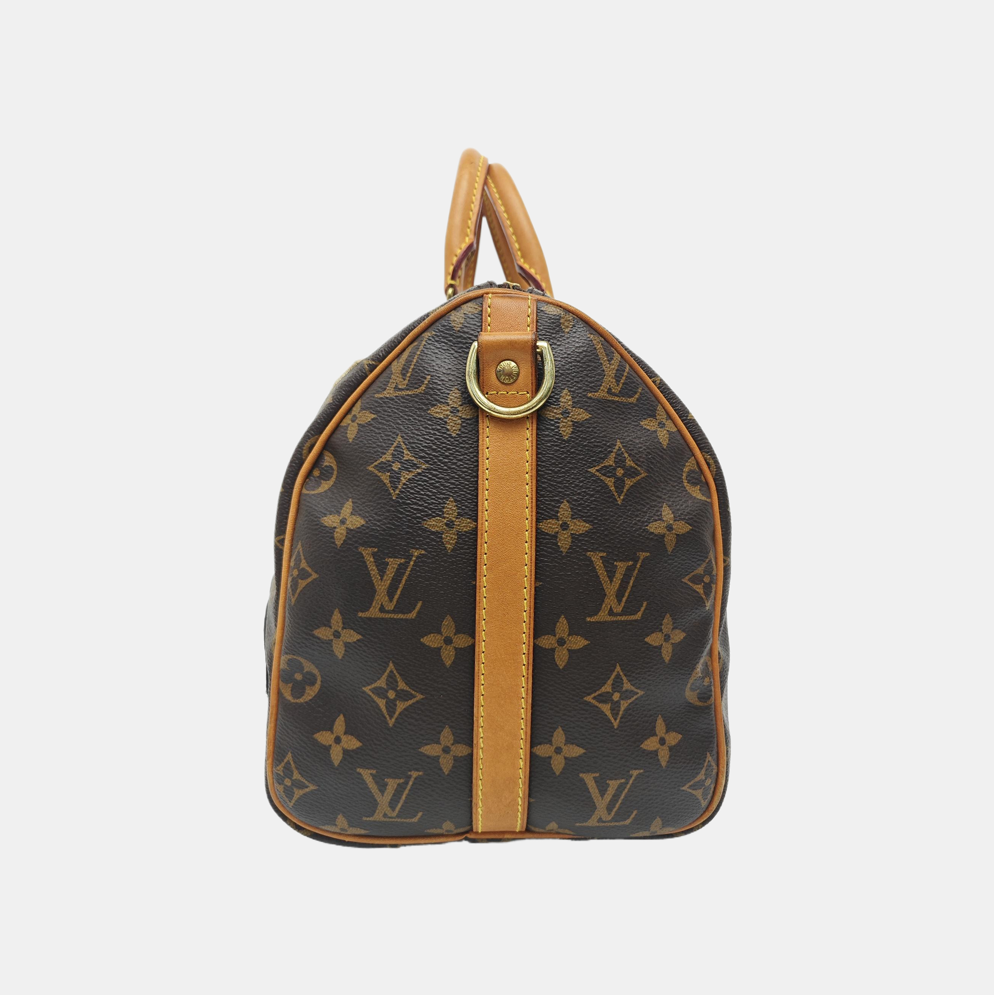 SPEEDY 30 Monogram Coated Canvas Brown