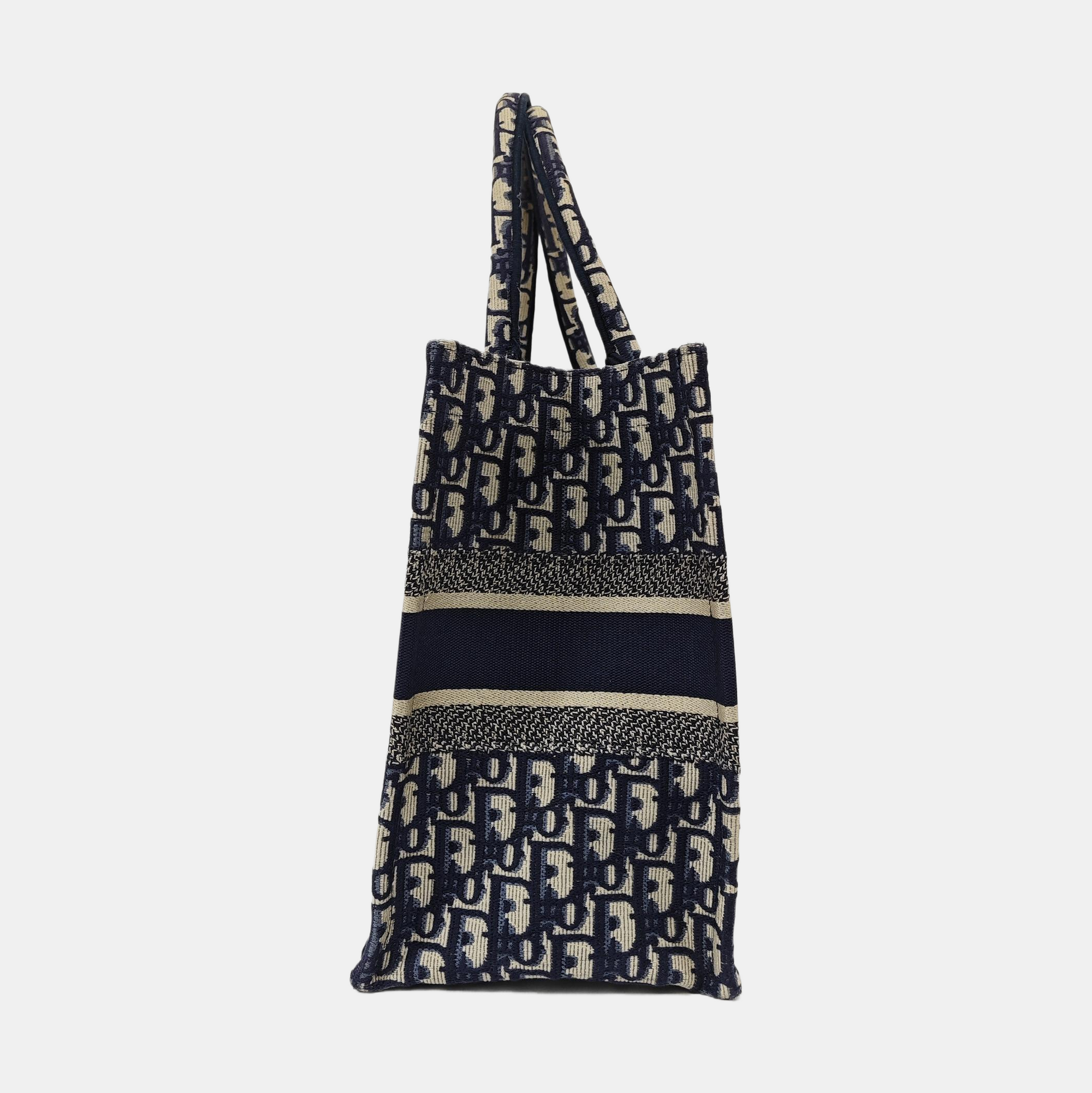 Book Tote Medium Oblique Canvas Blue