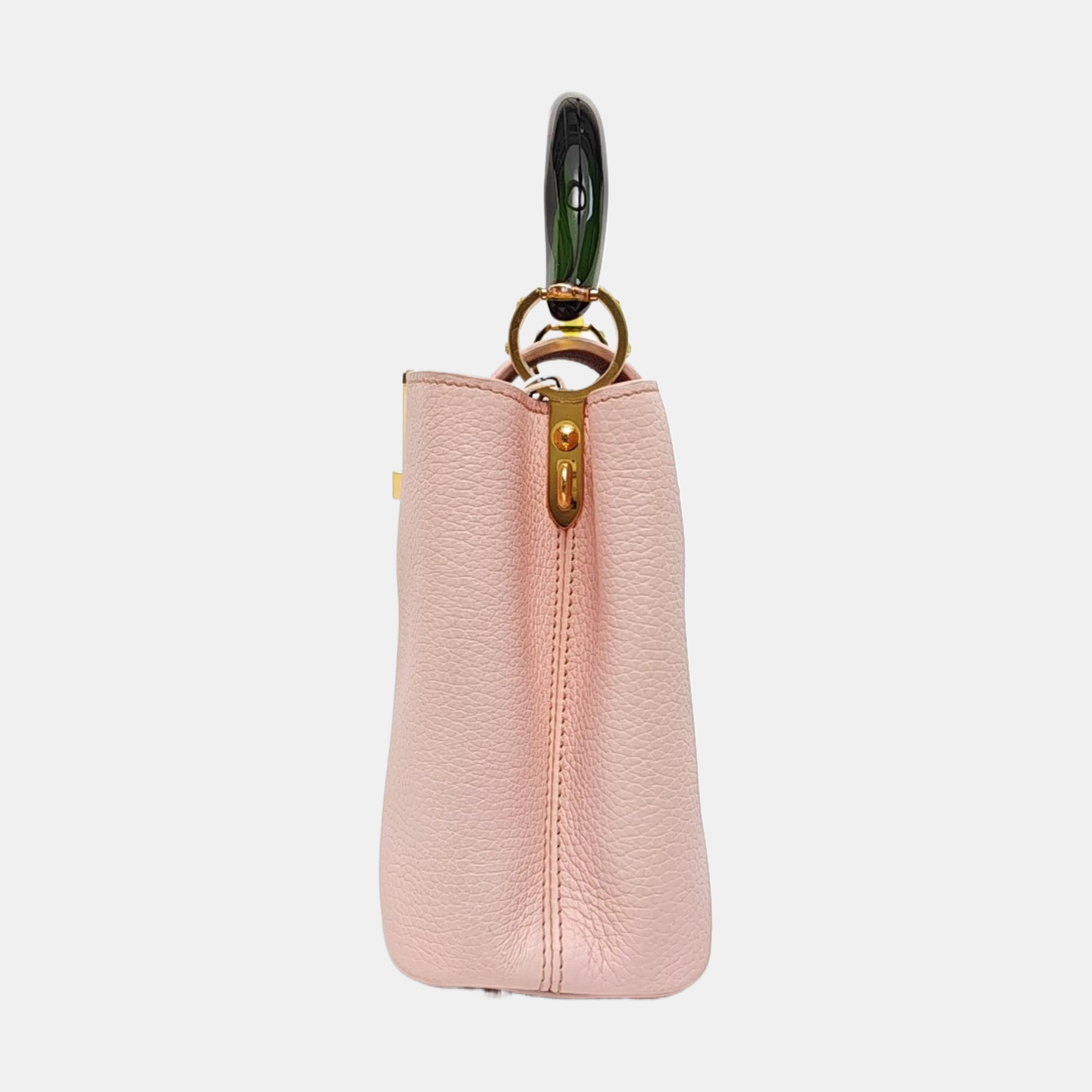 Authenticated pre-owned  CAPUCINES PM Calfskin Pink - Shoulder Bag at Looply