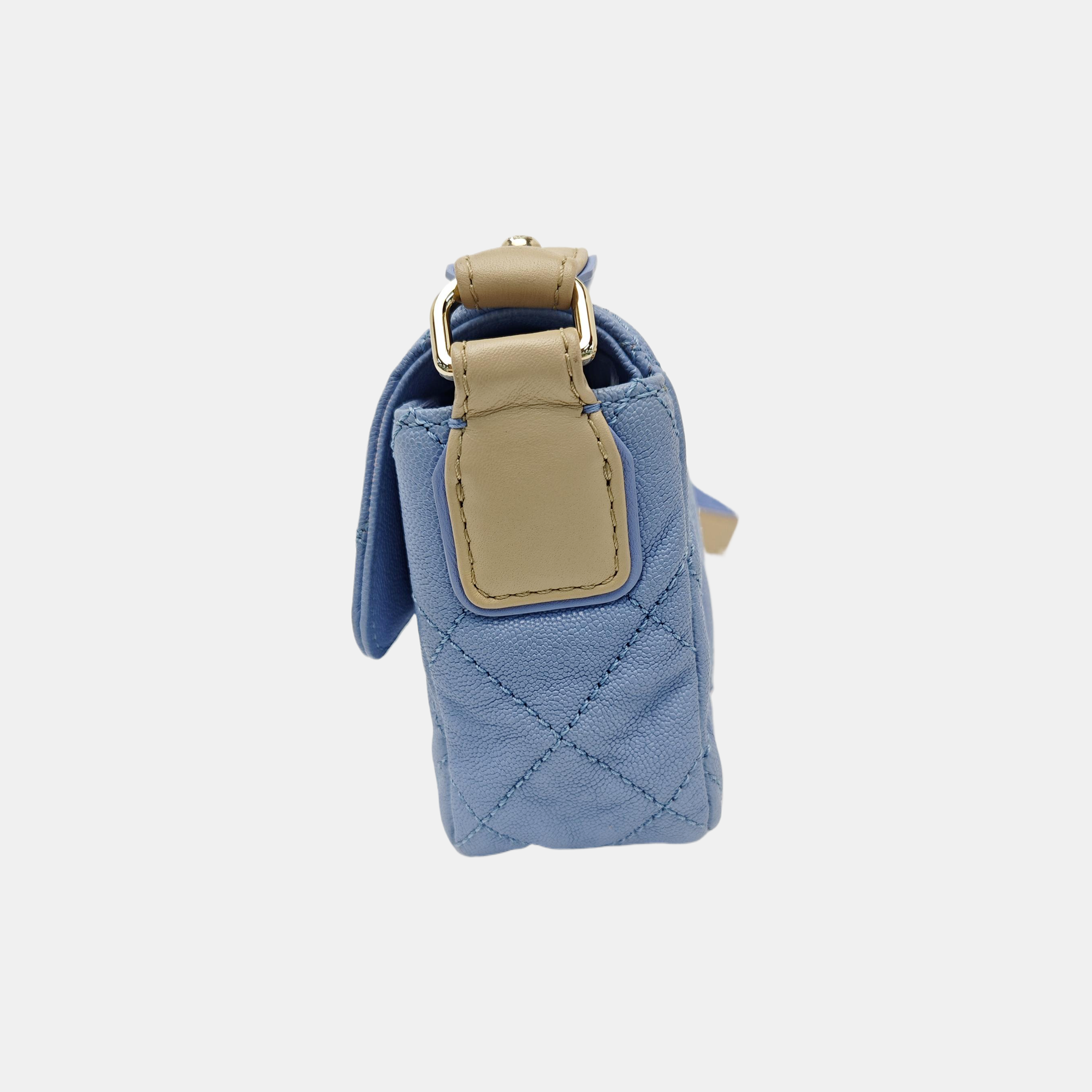 CLASSIC FLAP Mini Quilted Calfskin Blue