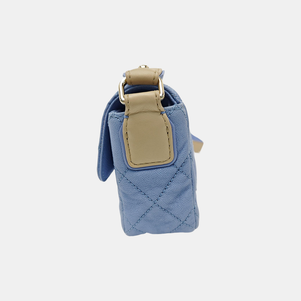 CLASSIC FLAP Mini Quilted Calfskin Blue