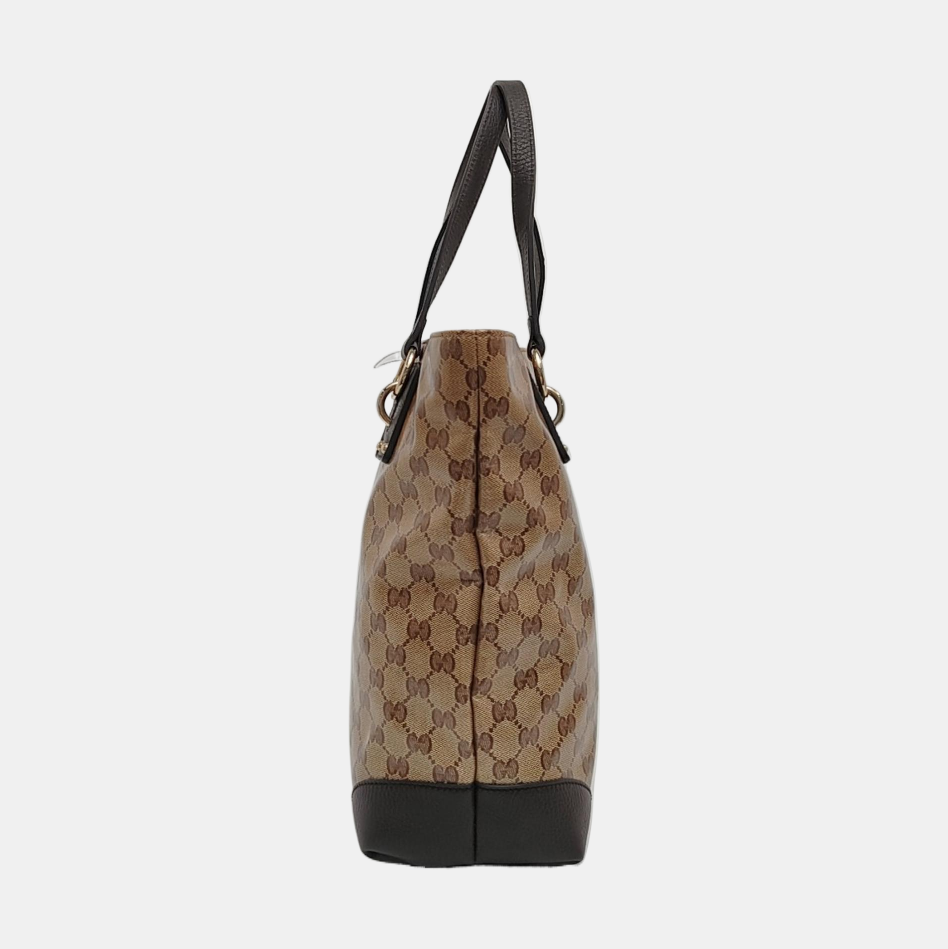 Monogram Coated Canvas Tote Bag Beige
