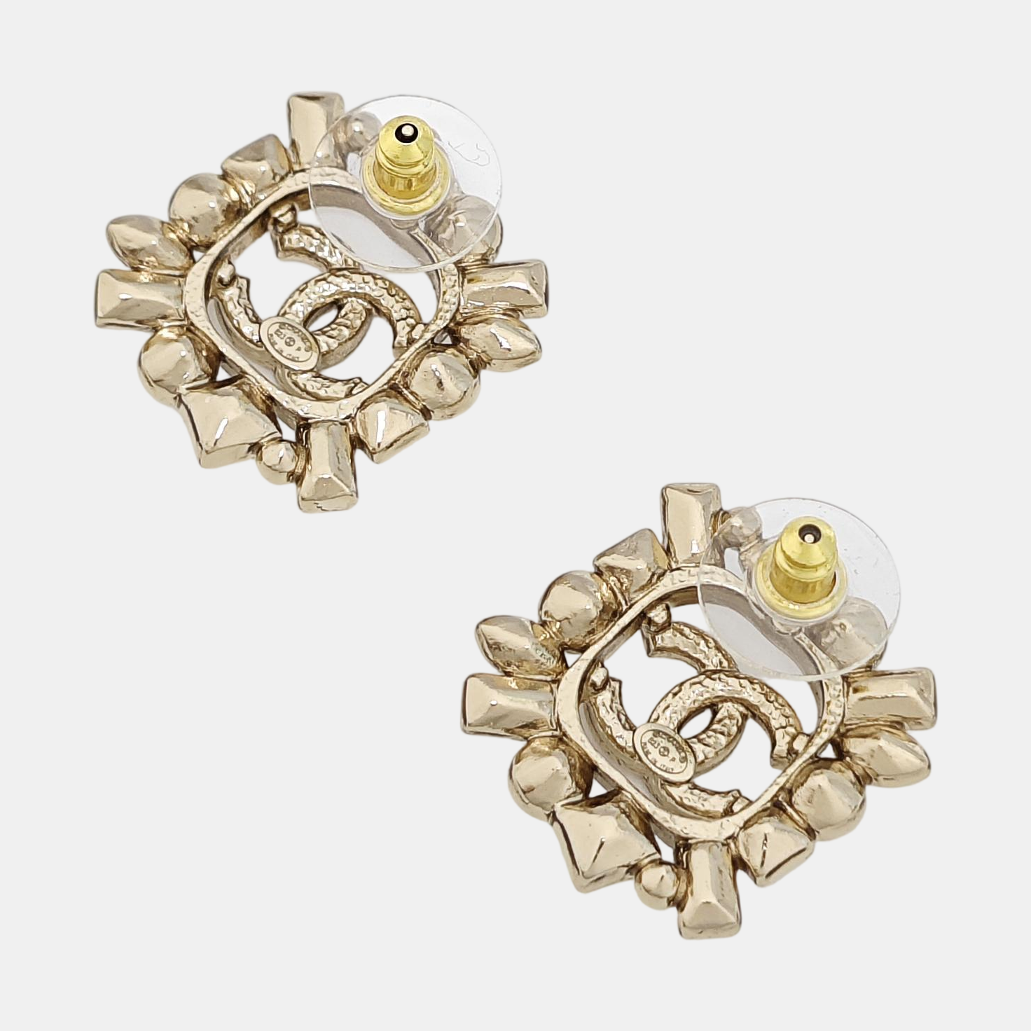 Synthetic Crystal Clear Stud Earrings