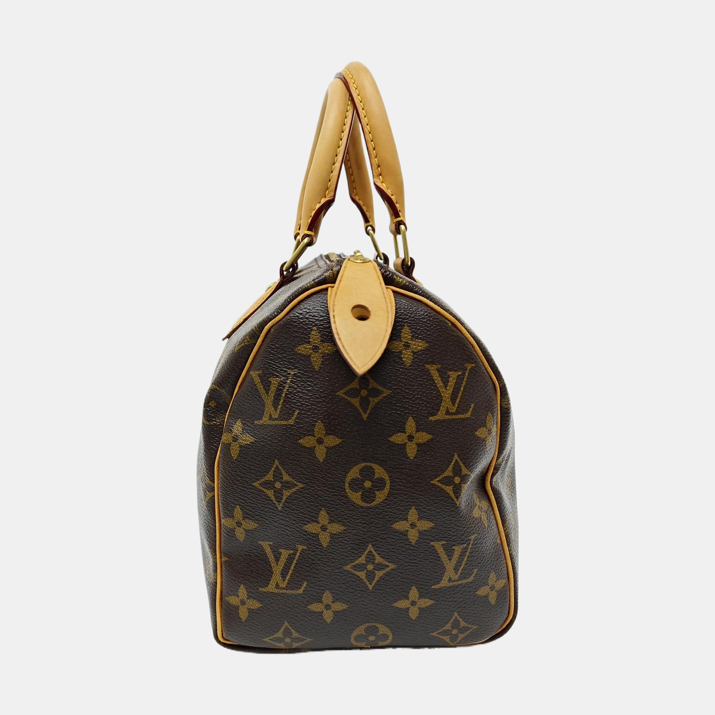 SPEEDY 25 Monogram Coated Canvas Brown