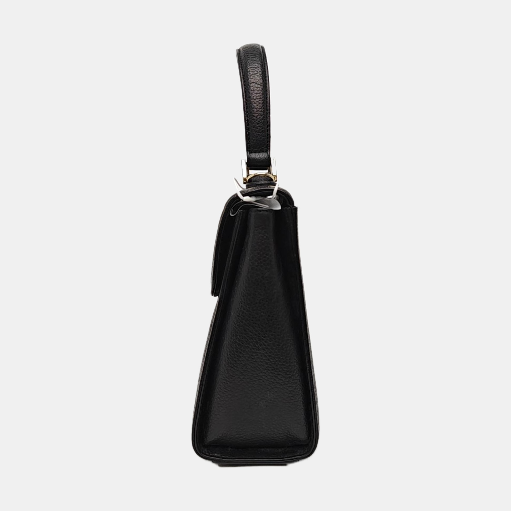 Calfskin Top Handle Bag Black