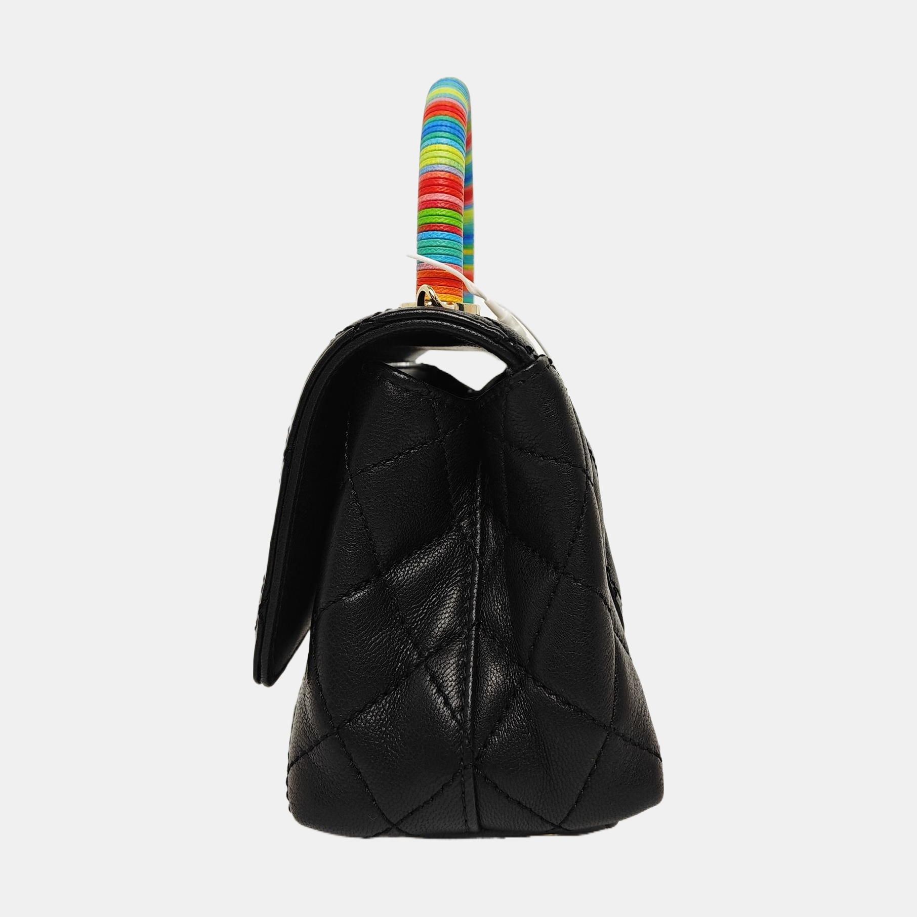 COCO HANDLE Mini Cordero Acolchado Negro