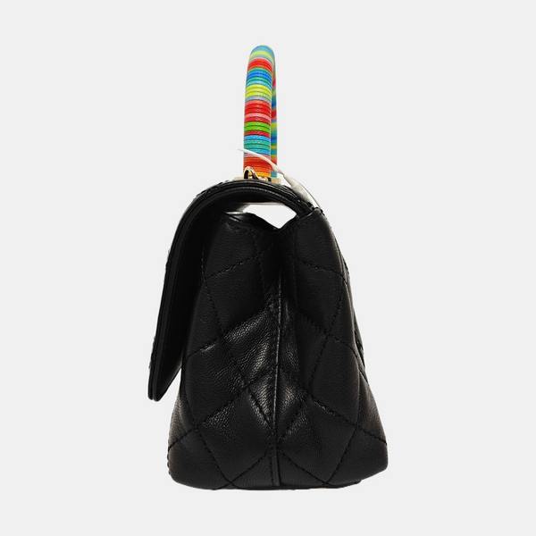 COCO HANDLE Mini Cordero Acolchado Negro