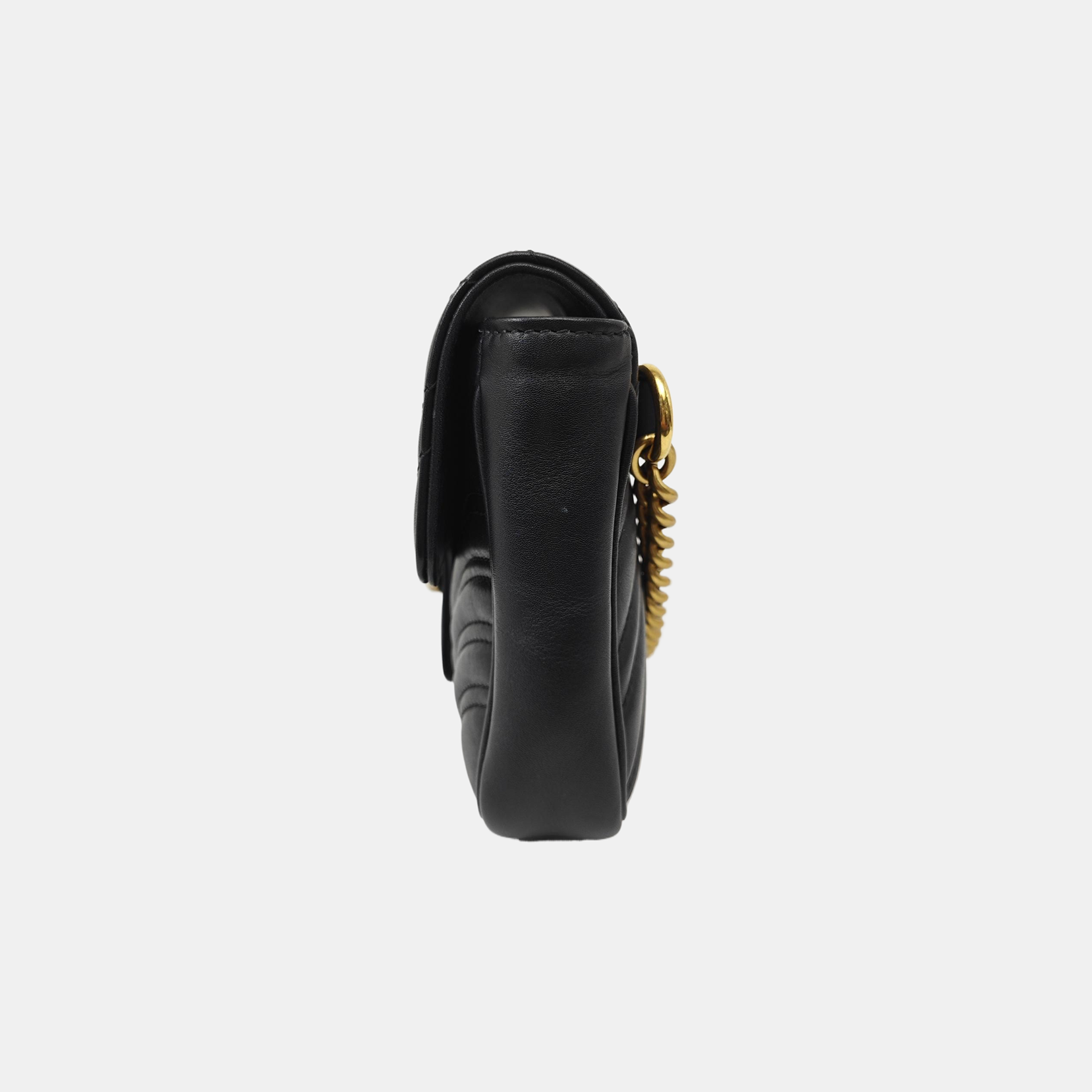 GG Marmont Small Quilted Calfskin Black