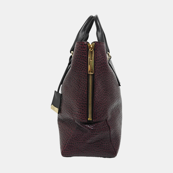 Calfskin Top Handle Bag Red