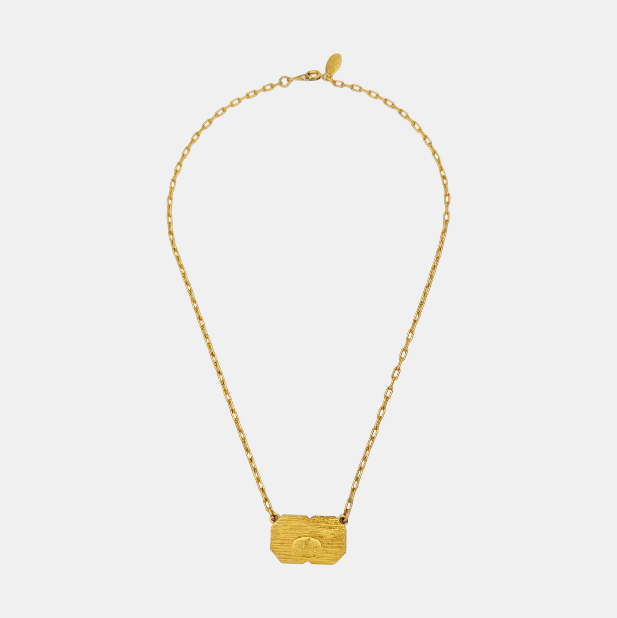 G Cube Metal Gold Necklace