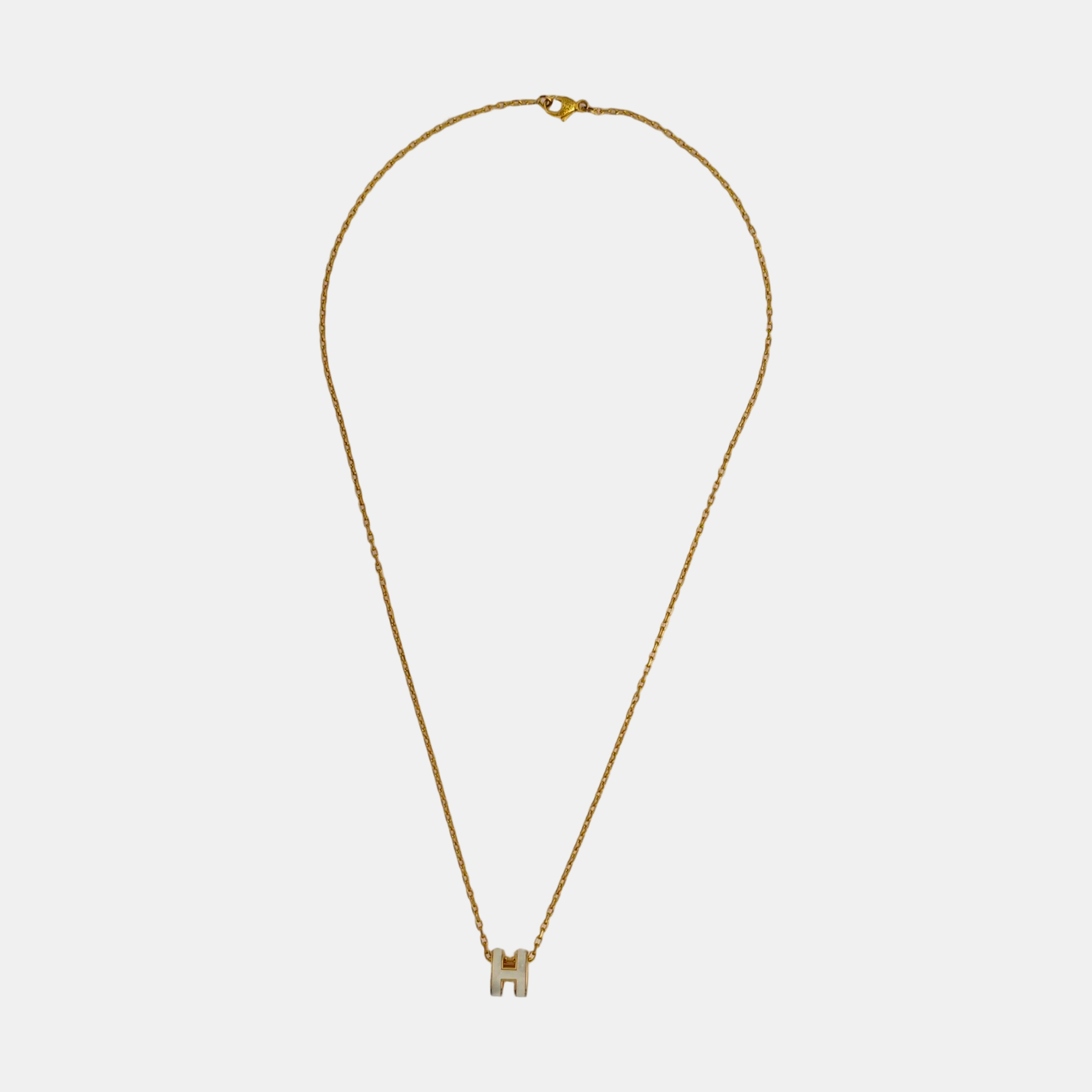 Pop H Metal Gold Necklace