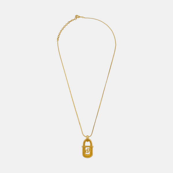 Petit CD Metal Gold Necklace