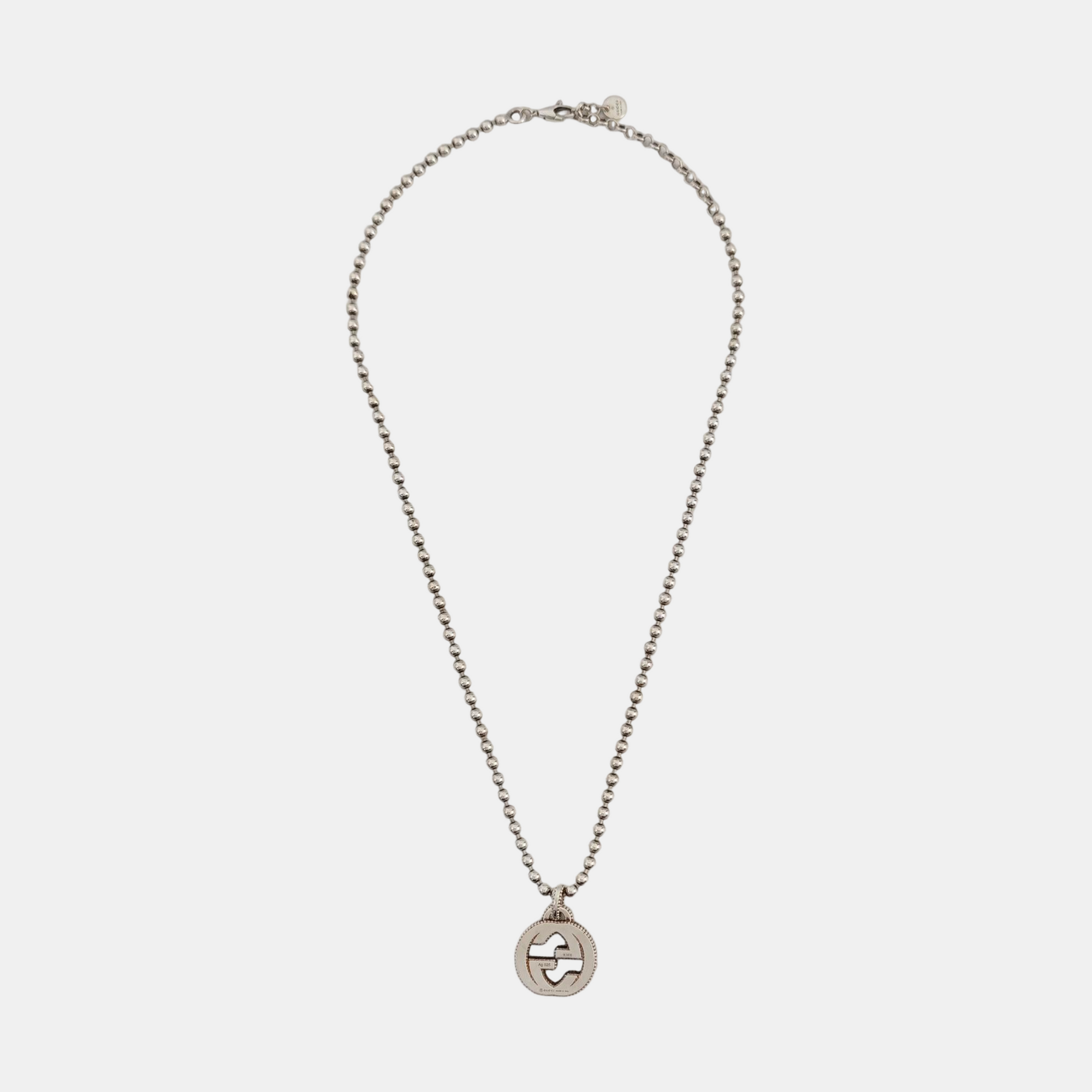 Interlocking G 925 Sterling Silver Necklace