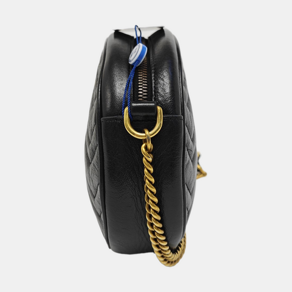 GG Marmont Mini Quilted Calfskin Black