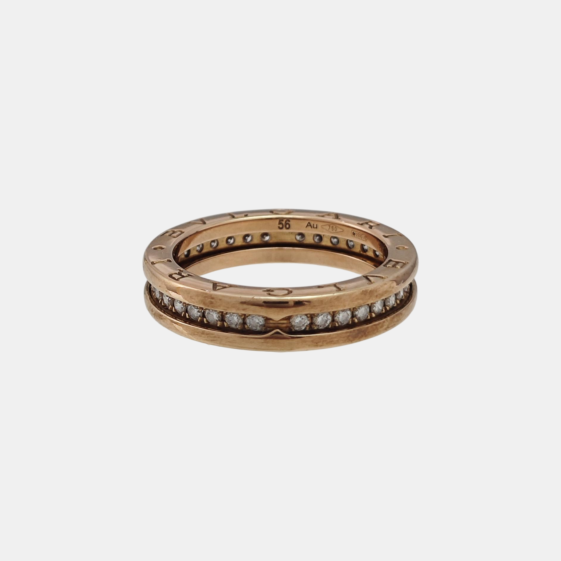 B.ZERO1 18k Rose Gold Ring EU 56