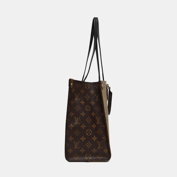 ONTHEGO MM Monogram Coated Canvas Brown