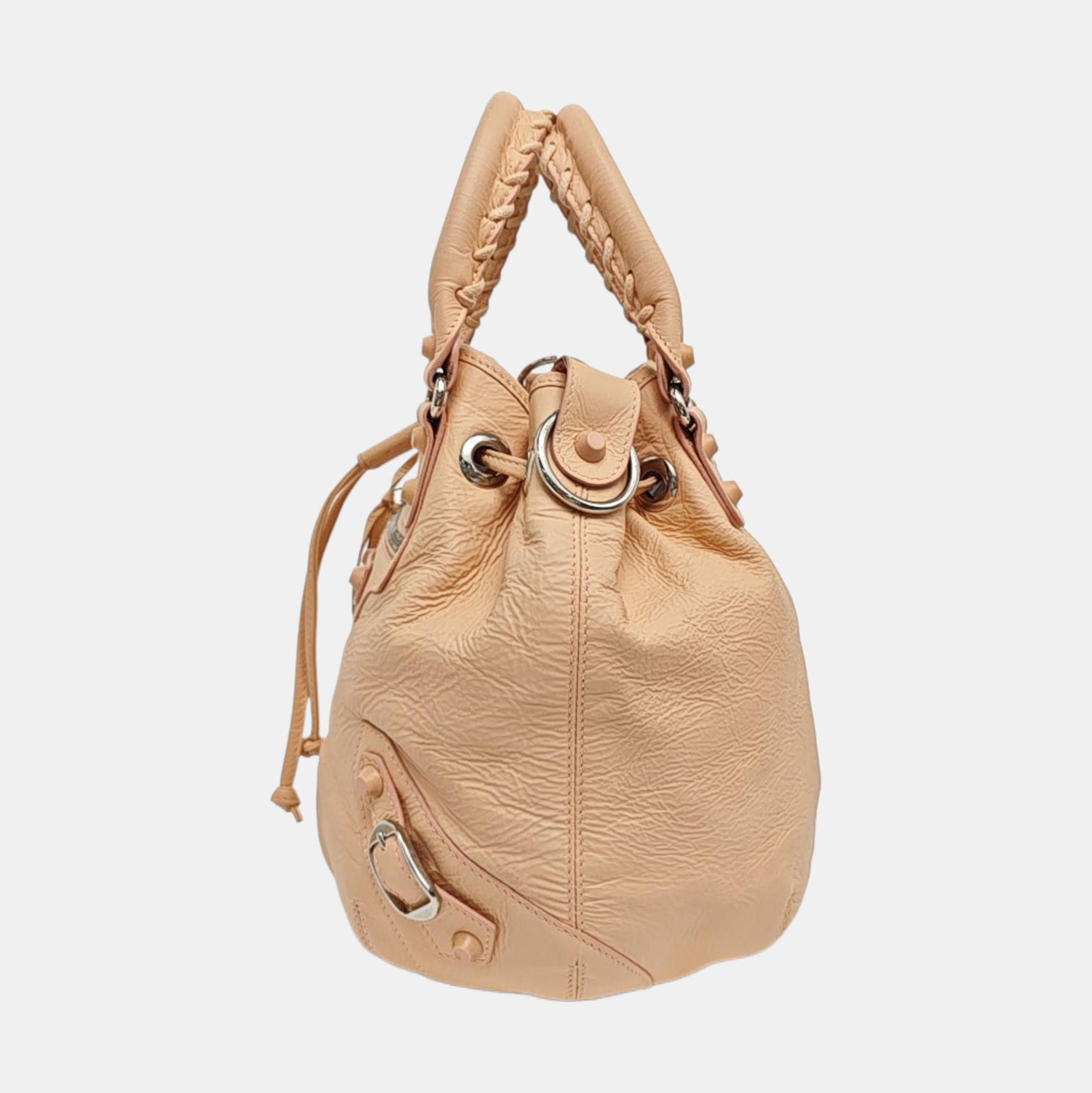 Pompon Bag Calfskin Pink