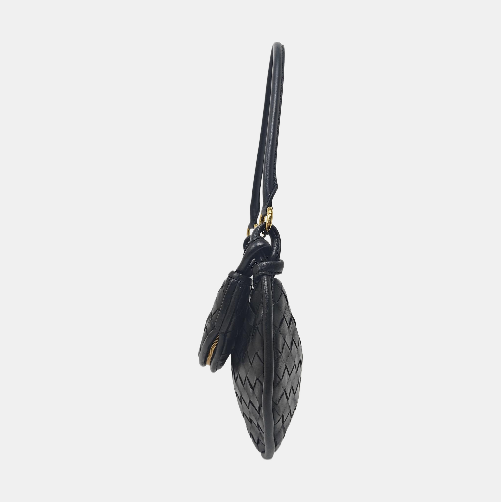 Intrecciato Small Lambskin Black