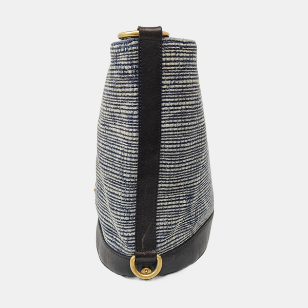 Fabric Bucket Bag Blue