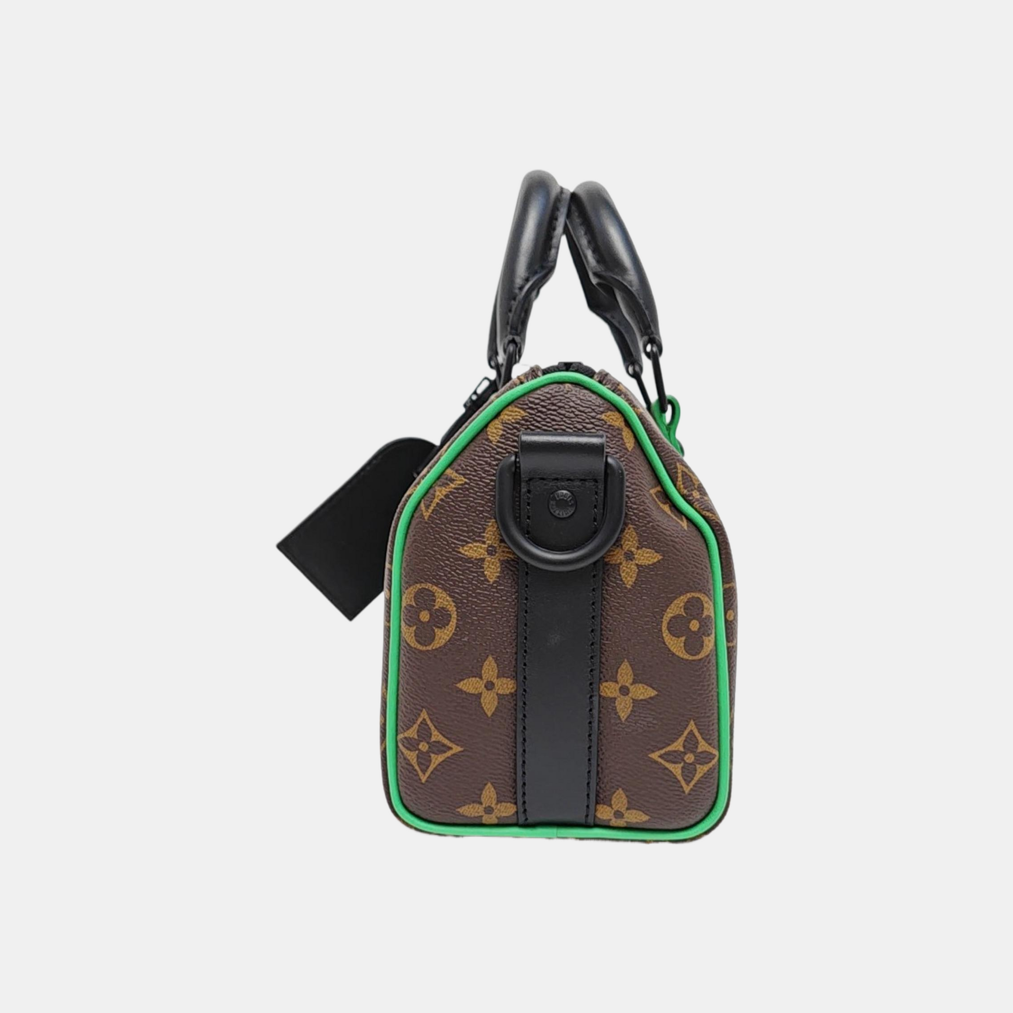 KEEPALL 25 Monogram Coated Canvas Brown