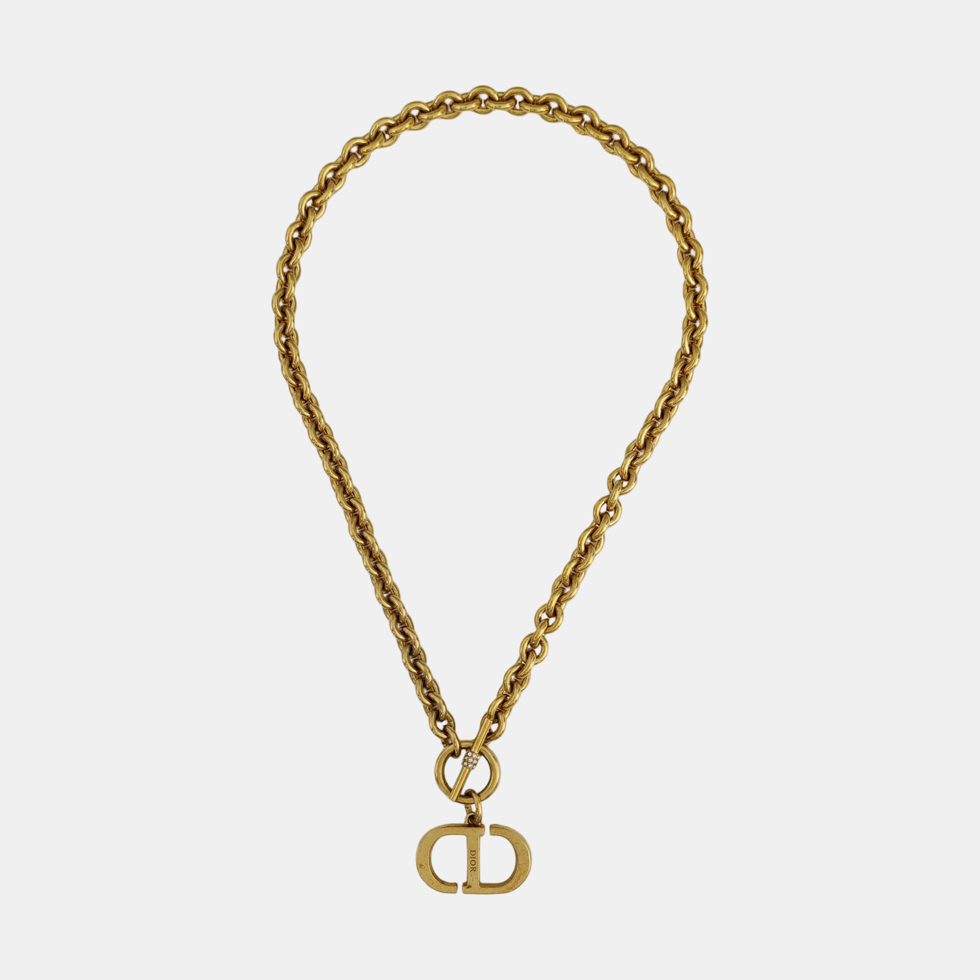 Petit CD Metal Gold Necklace