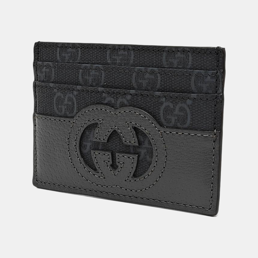 Monogram Coated Canvas Card Holder Black