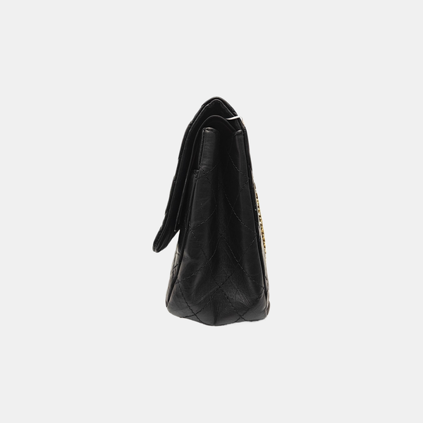 2.55 Maxi Quilted Calfskin Black