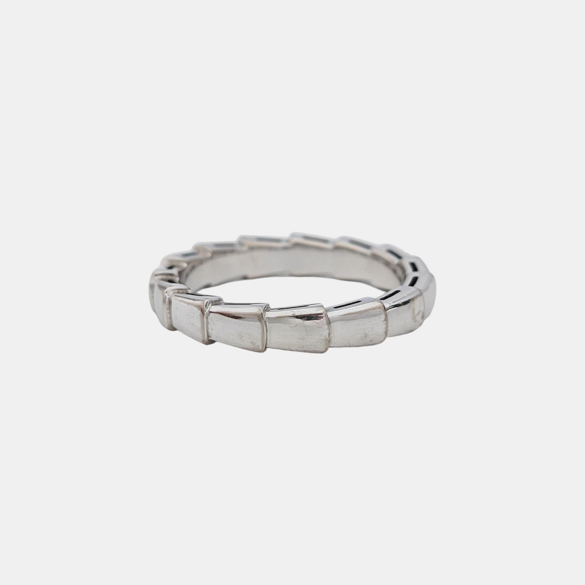 SERPENTI 18k White Gold Silver Ring EU 56
