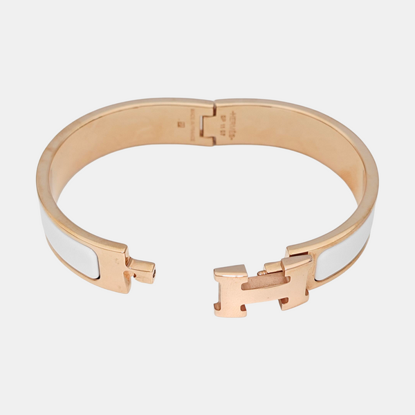Clic H Metal Rose Gold Bangle